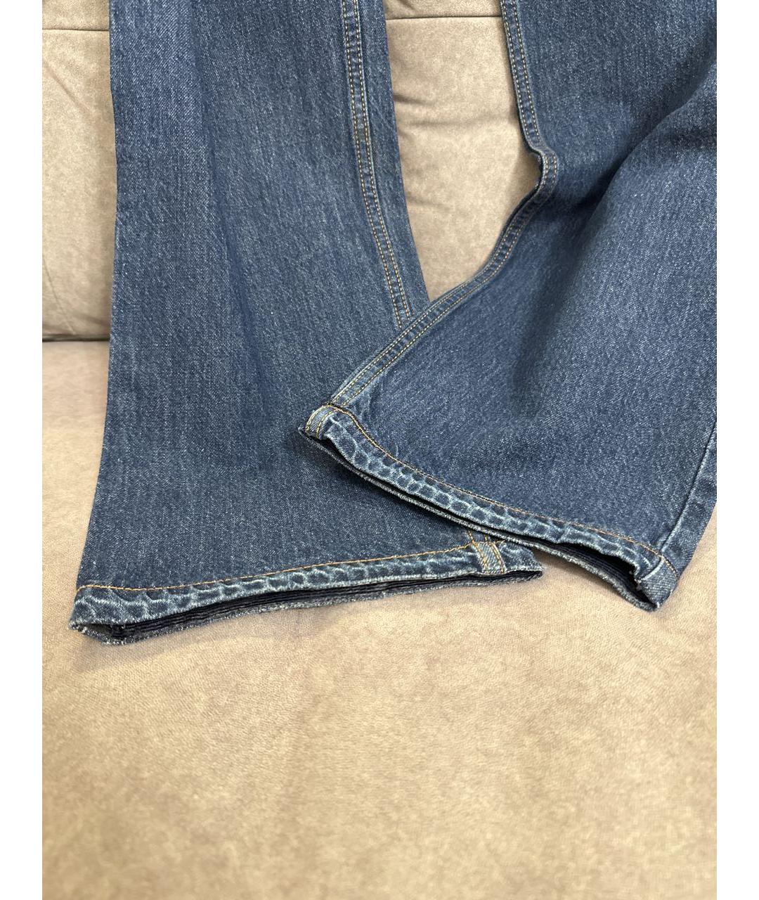 LOVE MOSCHINO Темно-синие хлопковые прямые джинсы, фото 7