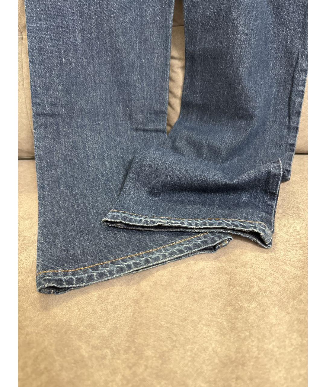 LOVE MOSCHINO Темно-синие хлопковые прямые джинсы, фото 8