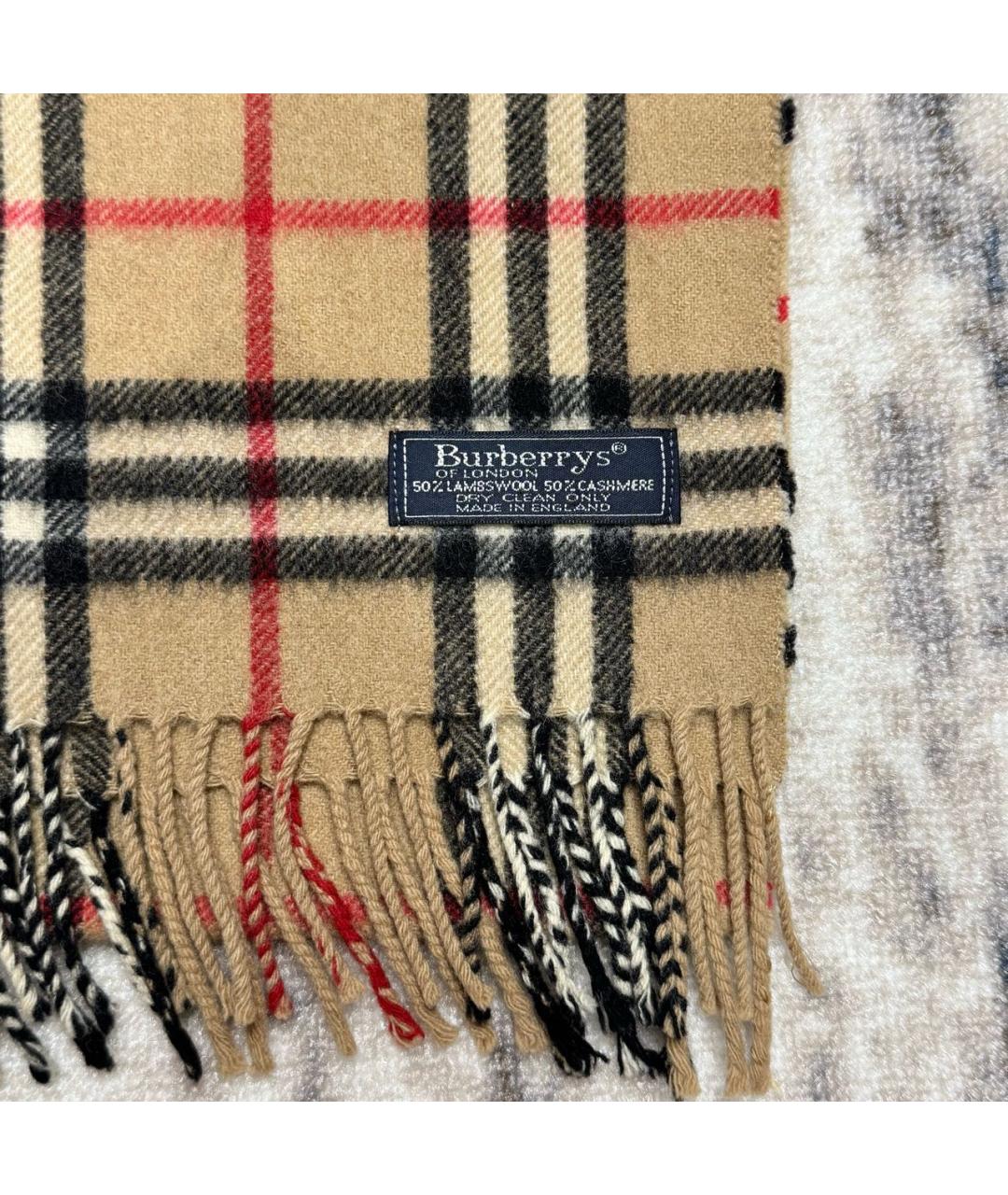 BURBERRY Бежевый кашемировый шарф, фото 2