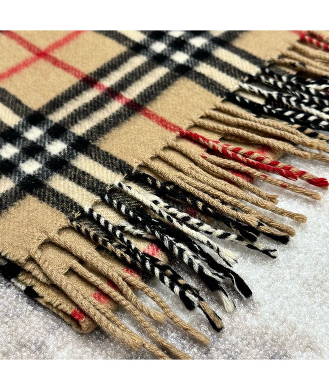BURBERRY Бежевый кашемировый шарф, фото 3