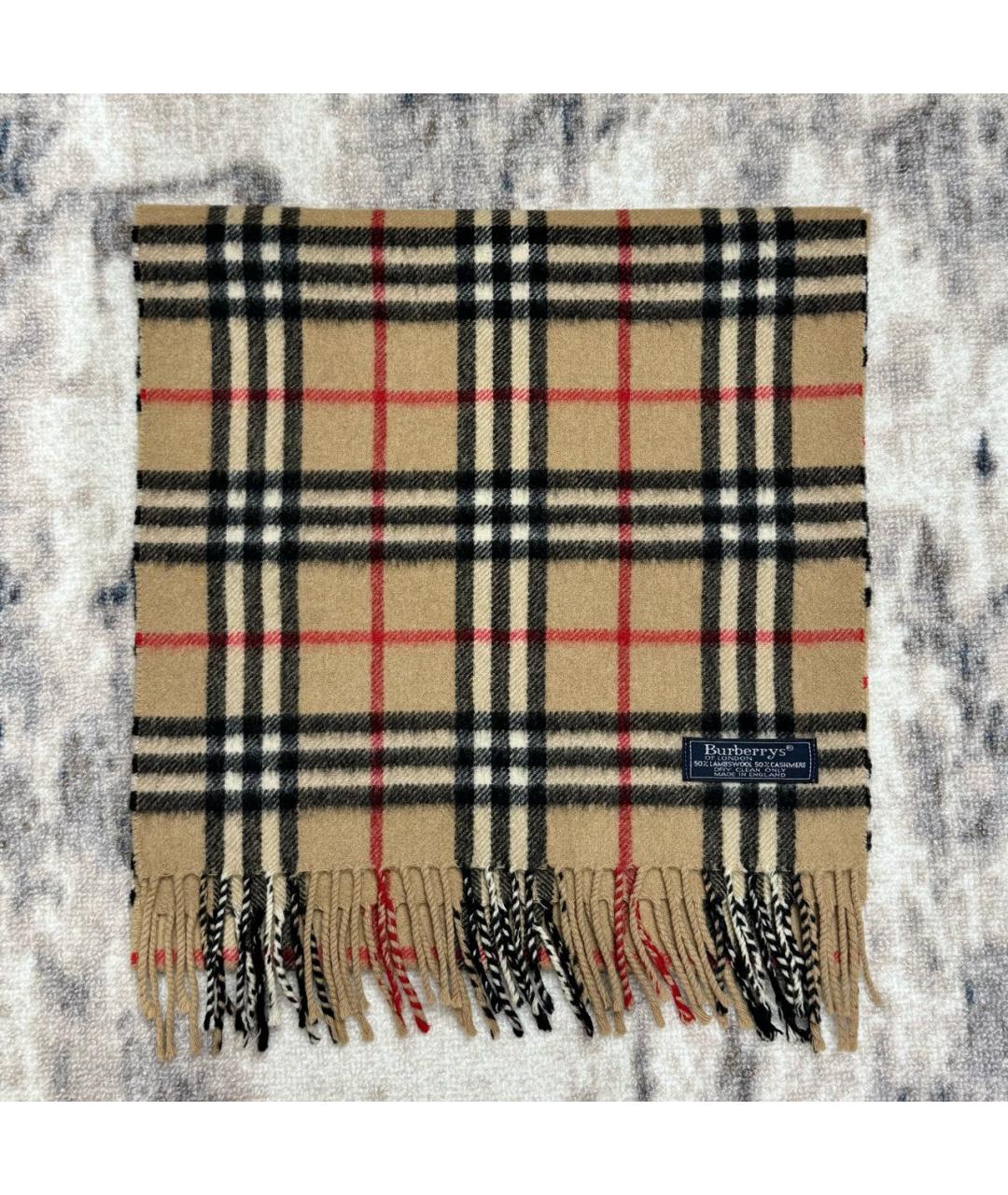 BURBERRY Бежевый кашемировый шарф, фото 5