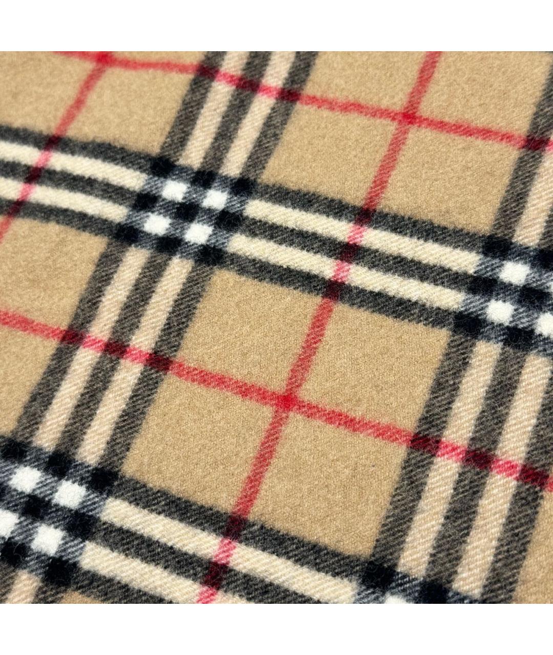 BURBERRY Бежевый шерстяной шарф, фото 4