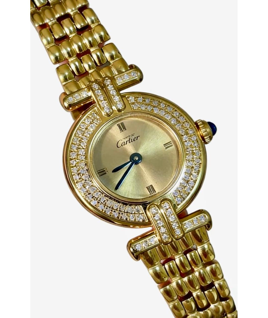 CARTIER Золотые серебряные часы, фото 2