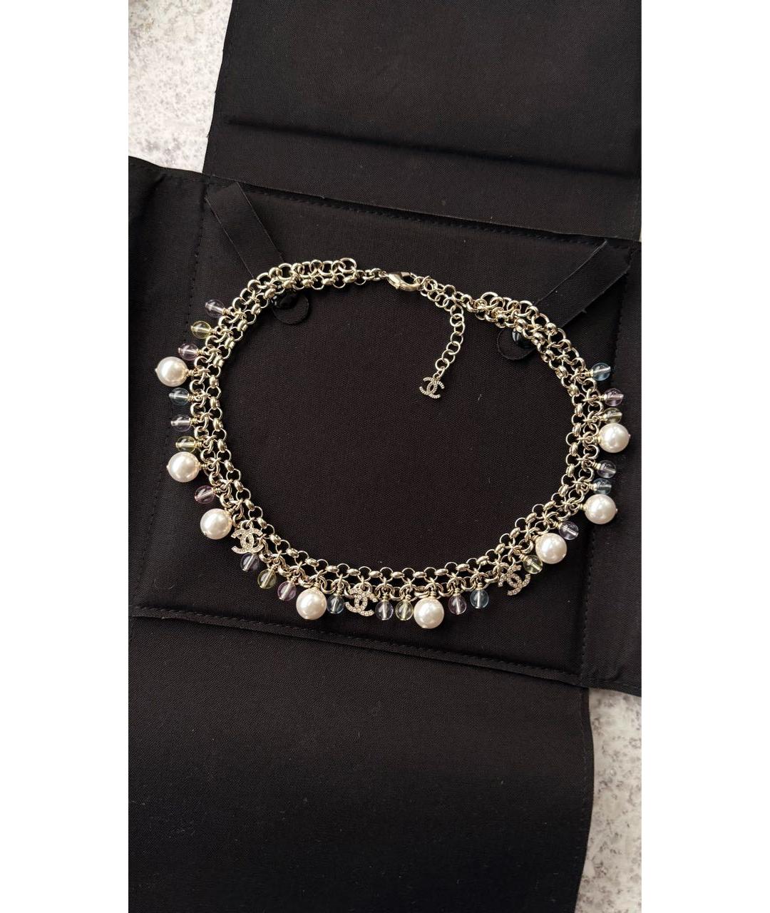 CHANEL Золотое металлическое колье, фото 4