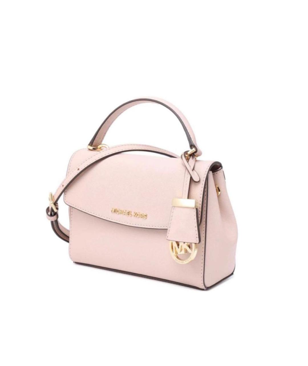 MICHAEL KORS Розовая кожаная сумка с короткими ручками, фото 2