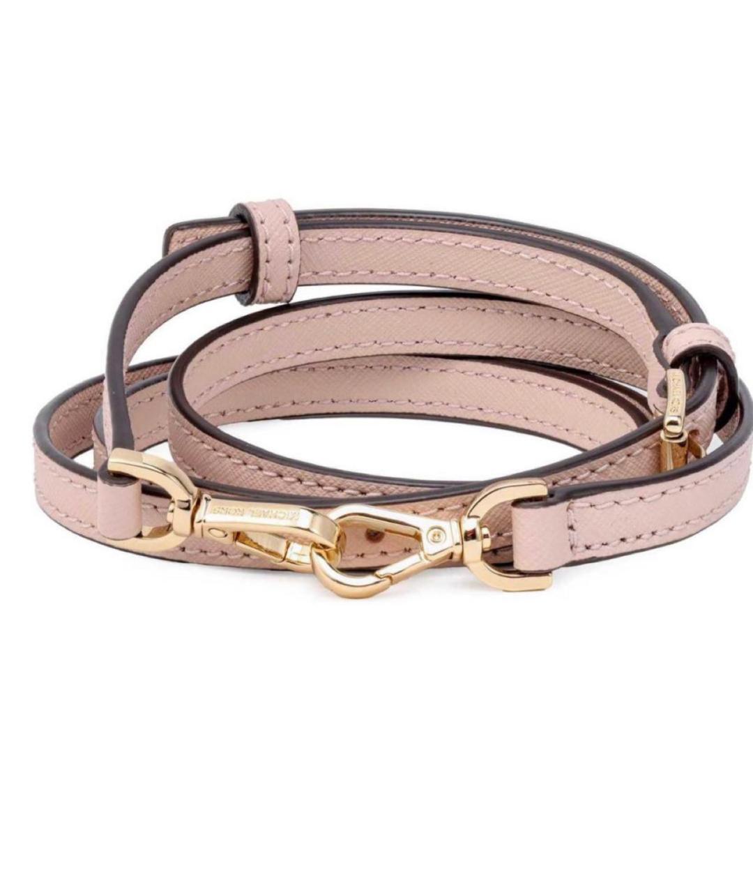 MICHAEL KORS Розовая кожаная сумка с короткими ручками, фото 6