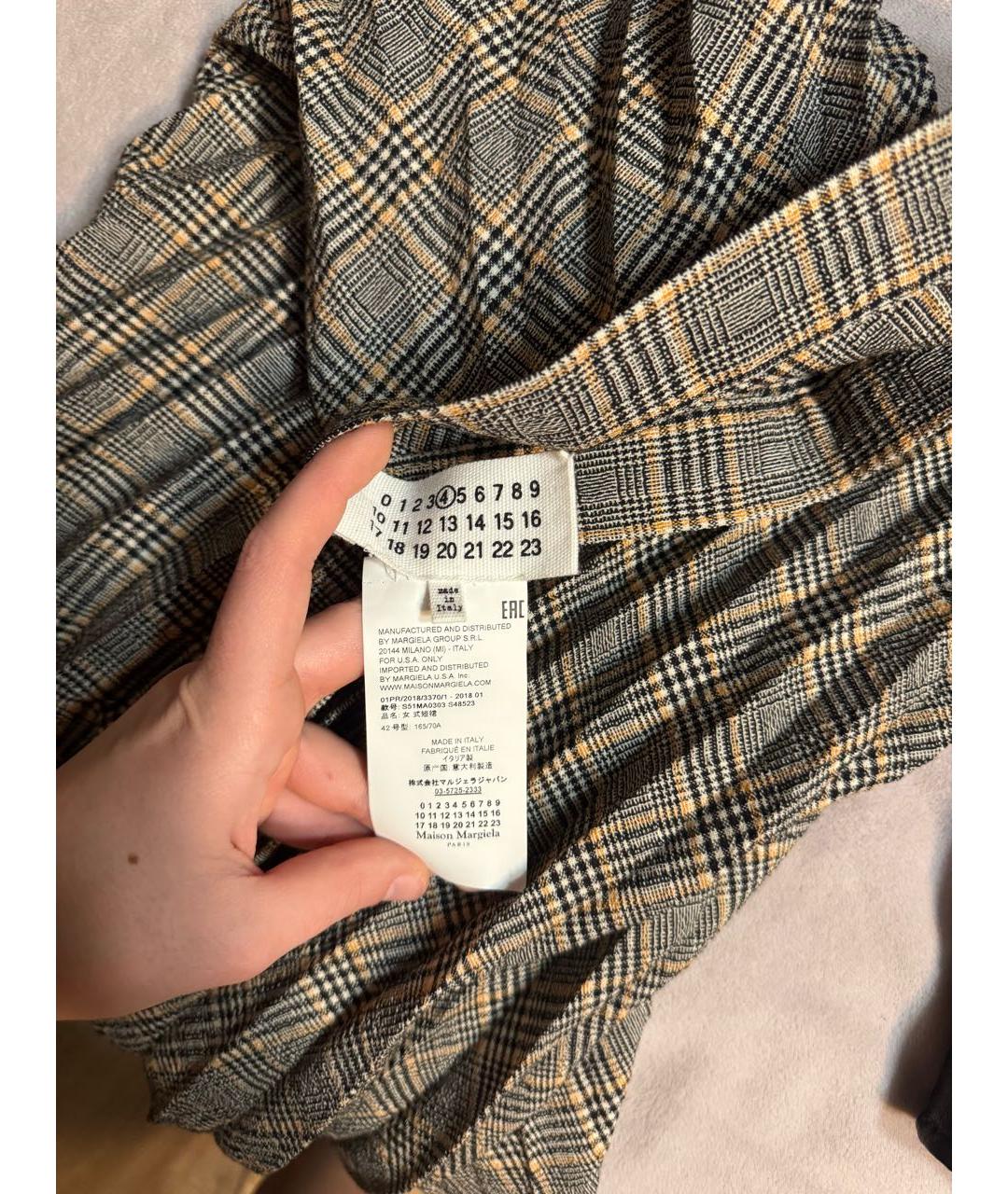 MAISON MARGIELA Мульти полиэстеровая юбка миди, фото 3