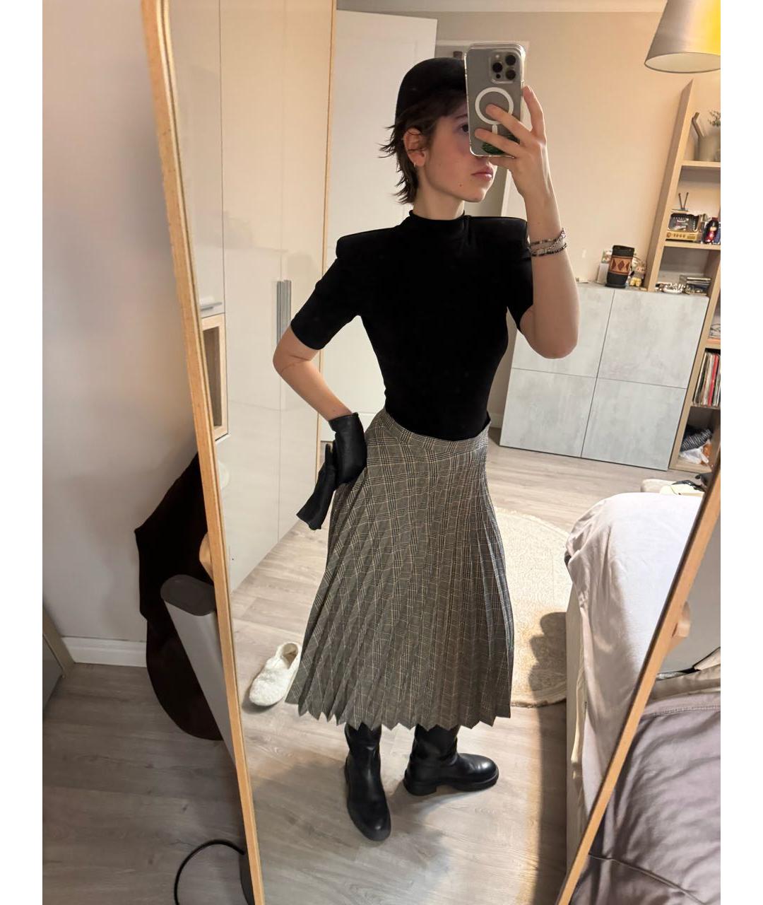 MAISON MARGIELA Мульти полиэстеровая юбка миди, фото 4