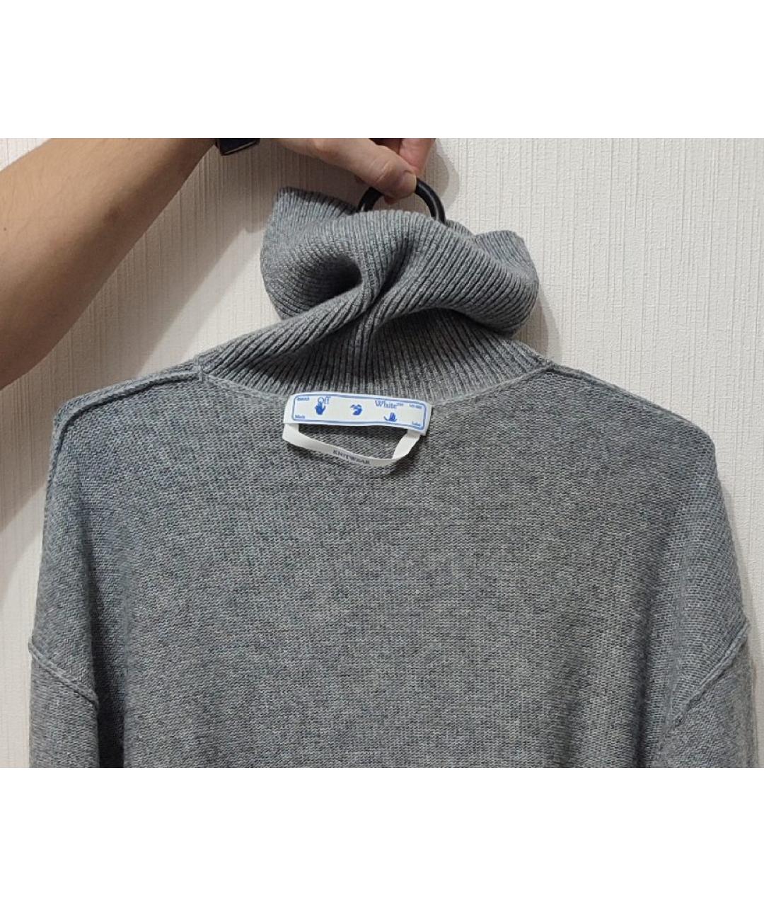 OFF-WHITE Серый вискозный джемпер / свитер, фото 3