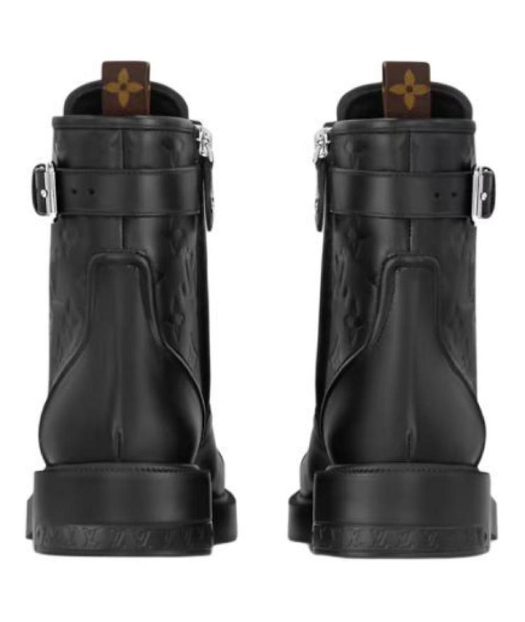 LOUIS VUITTON Черные кожаные ботинки, фото 4