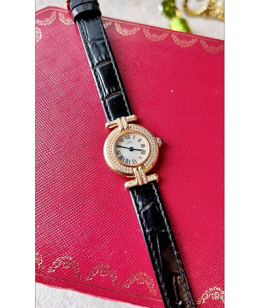 CARTIER Золотые серебряные часы, фото 4