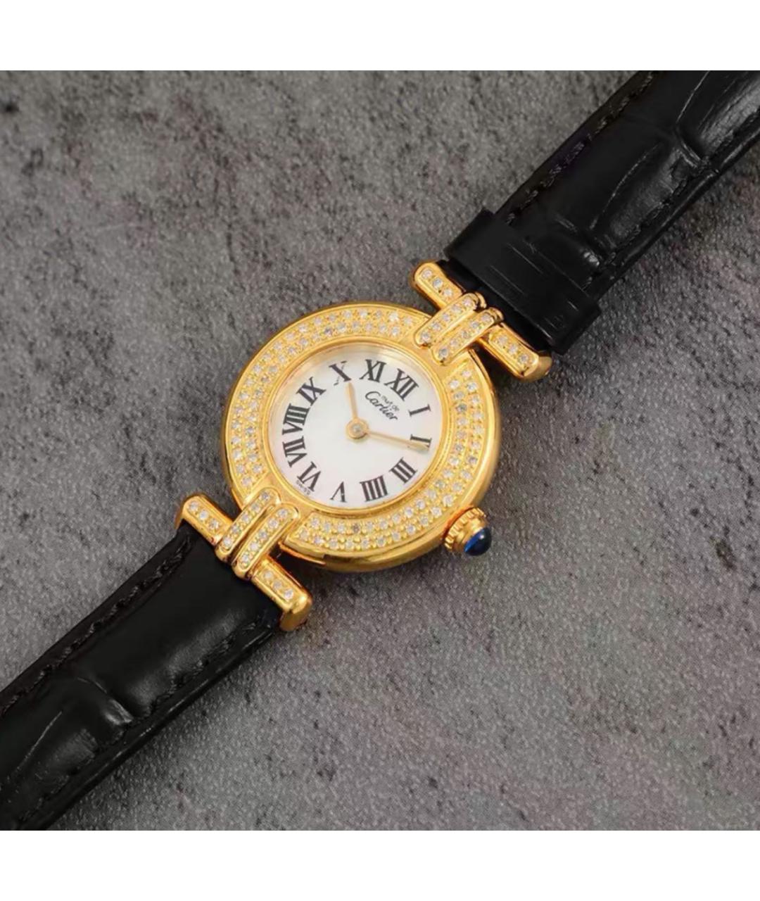 CARTIER Золотые серебряные часы, фото 2