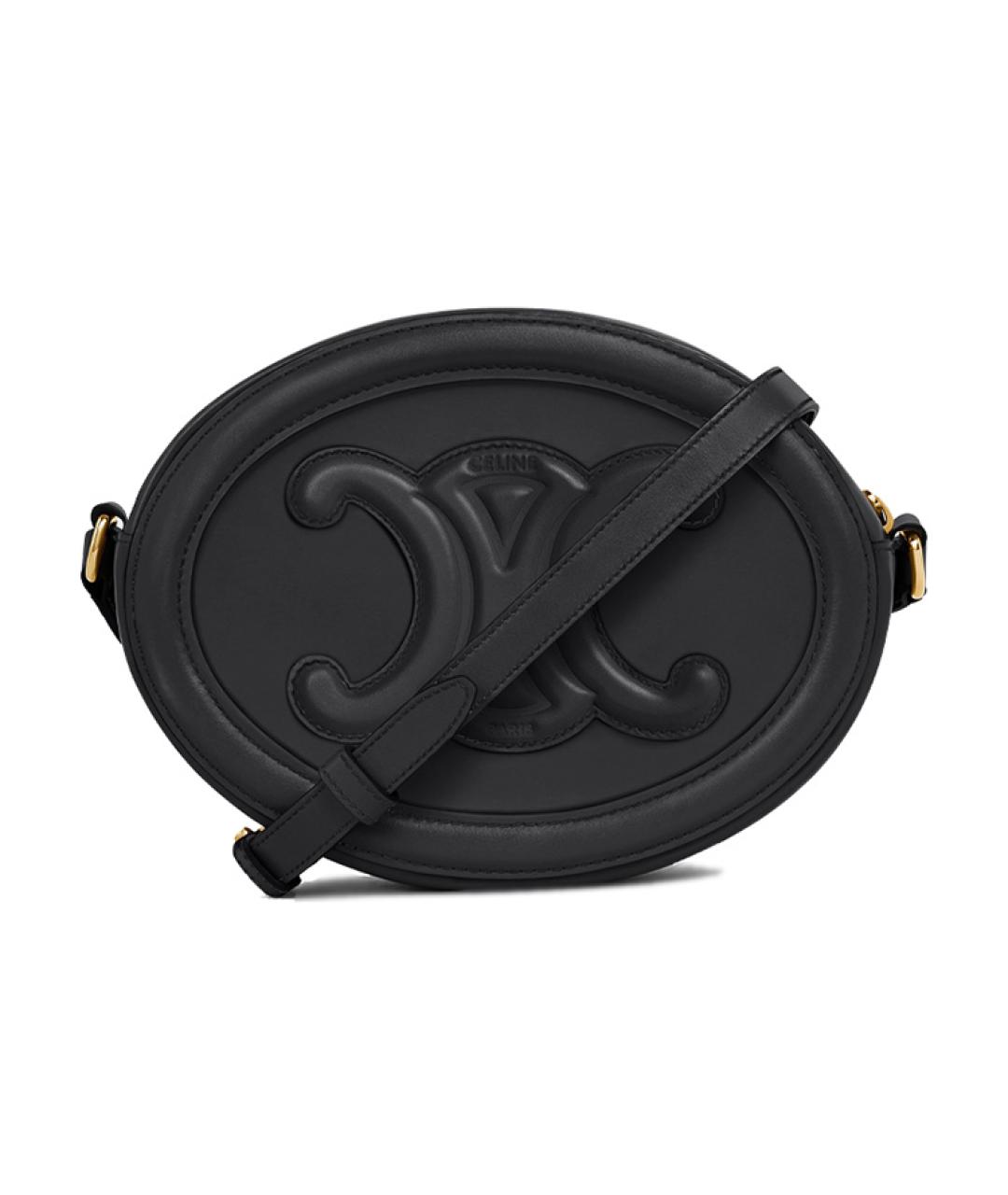 CELINE Черная кожаная сумка через плечо, фото 2