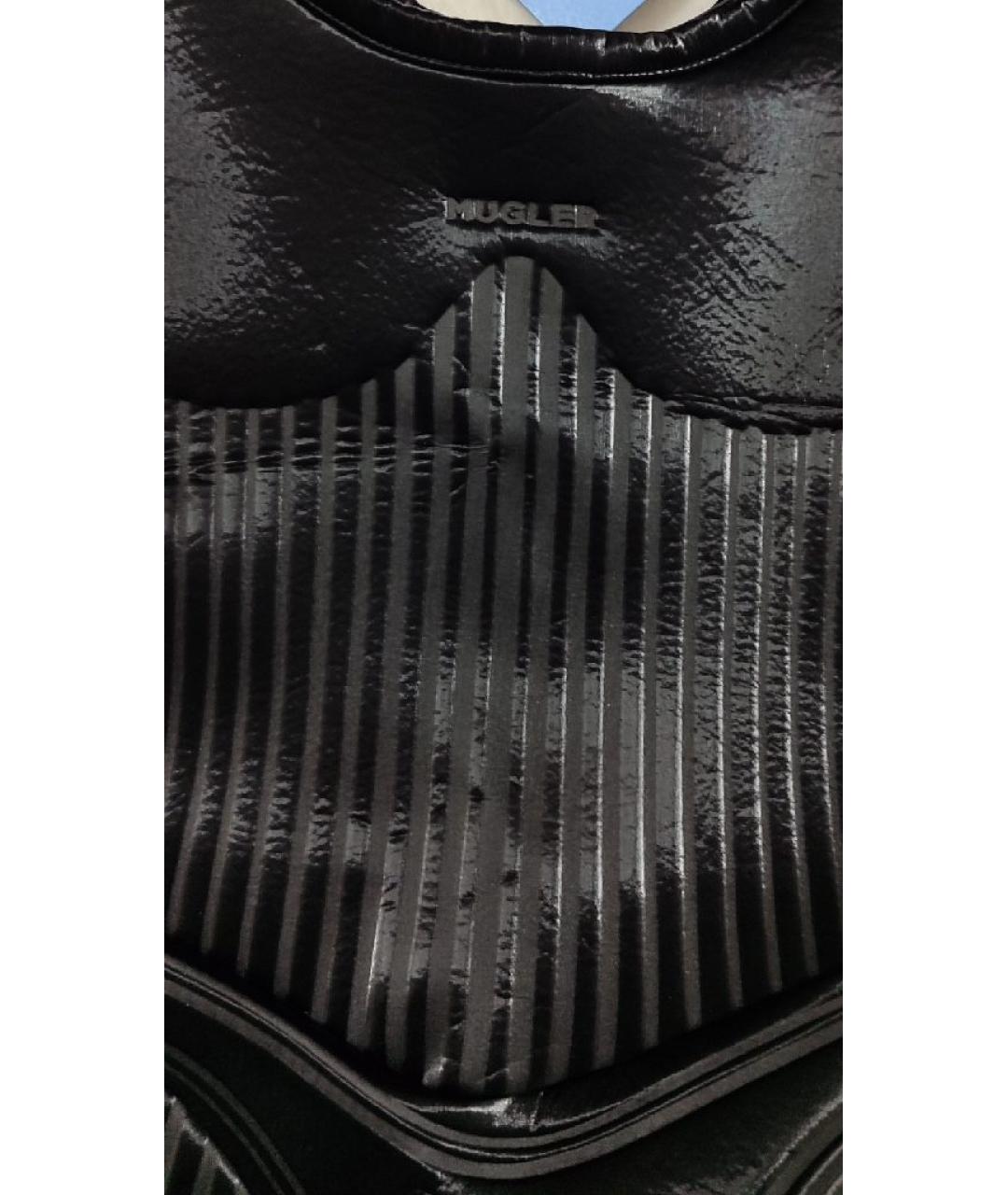 MUGLER Черное полиэстеровое коктейльное платье, фото 4