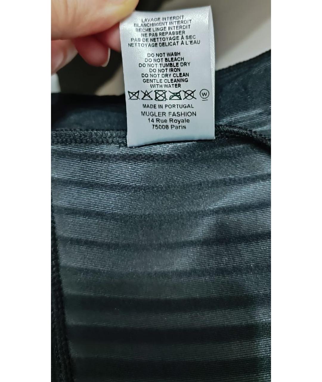 MUGLER Черное полиэстеровое коктейльное платье, фото 6