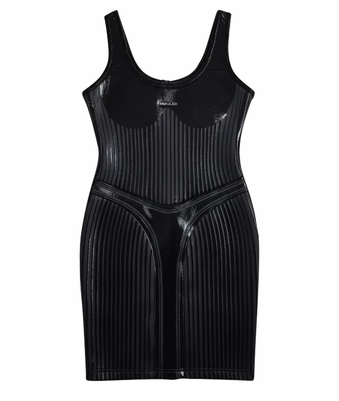 MUGLER Черное полиэстеровое коктейльное платье, фото 1