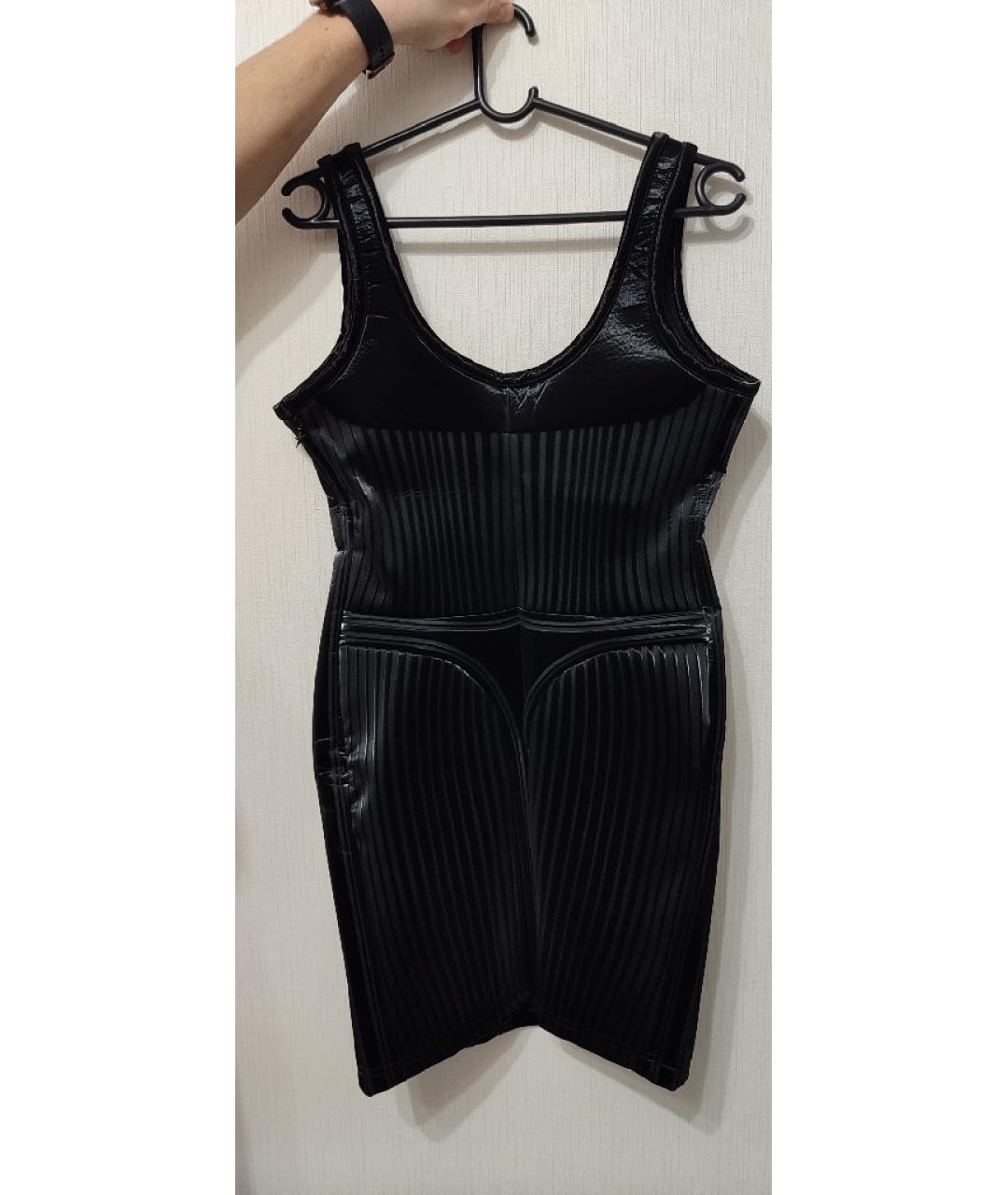 MUGLER Черное полиэстеровое коктейльное платье, фото 2