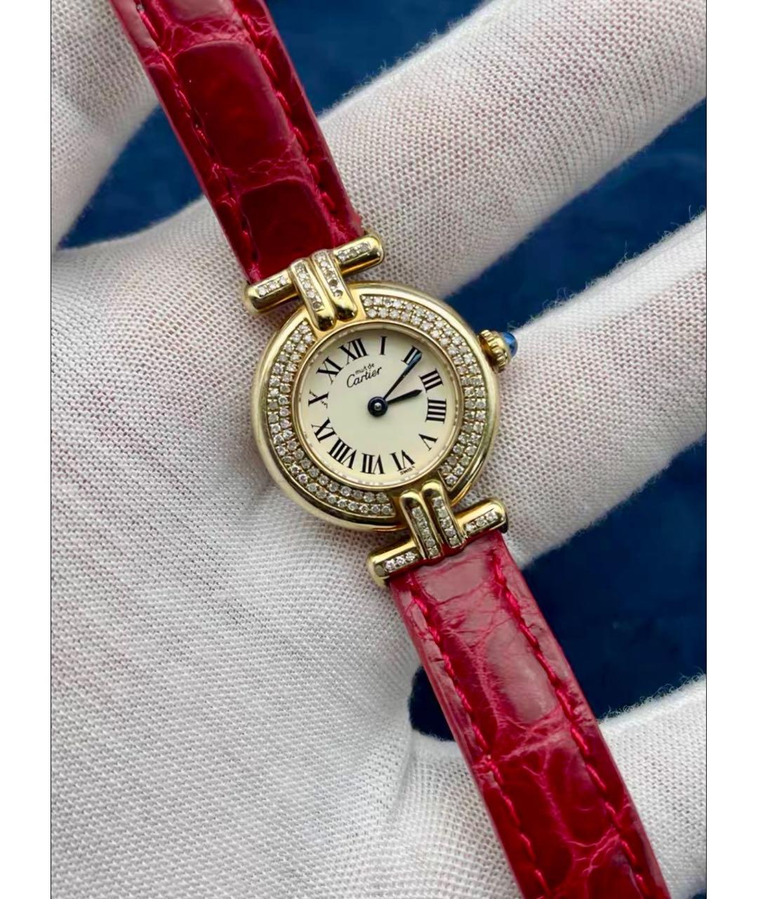 CARTIER Золотые серебряные часы, фото 6