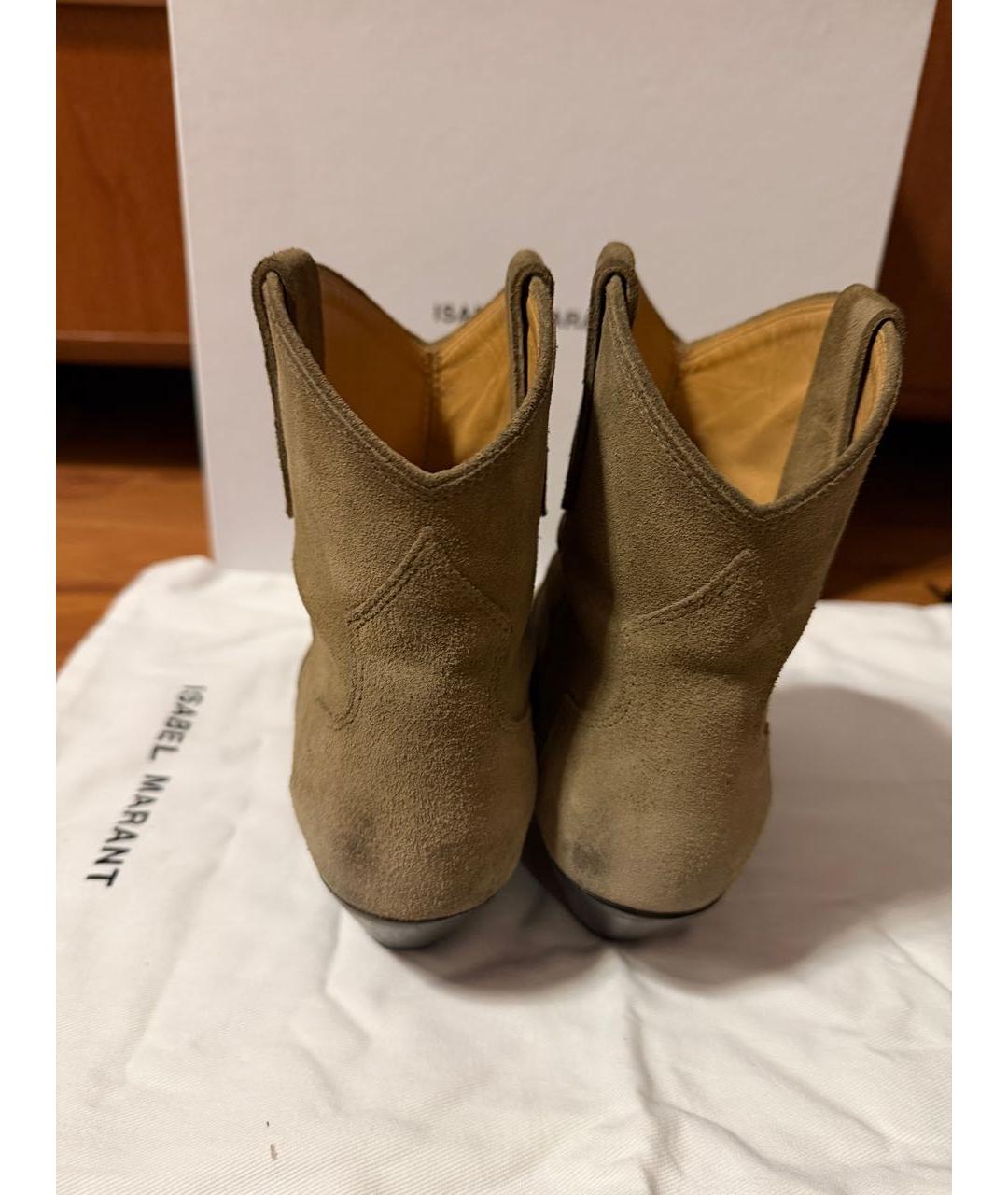 ISABEL MARANT Бежевые замшевые полусапоги, фото 4
