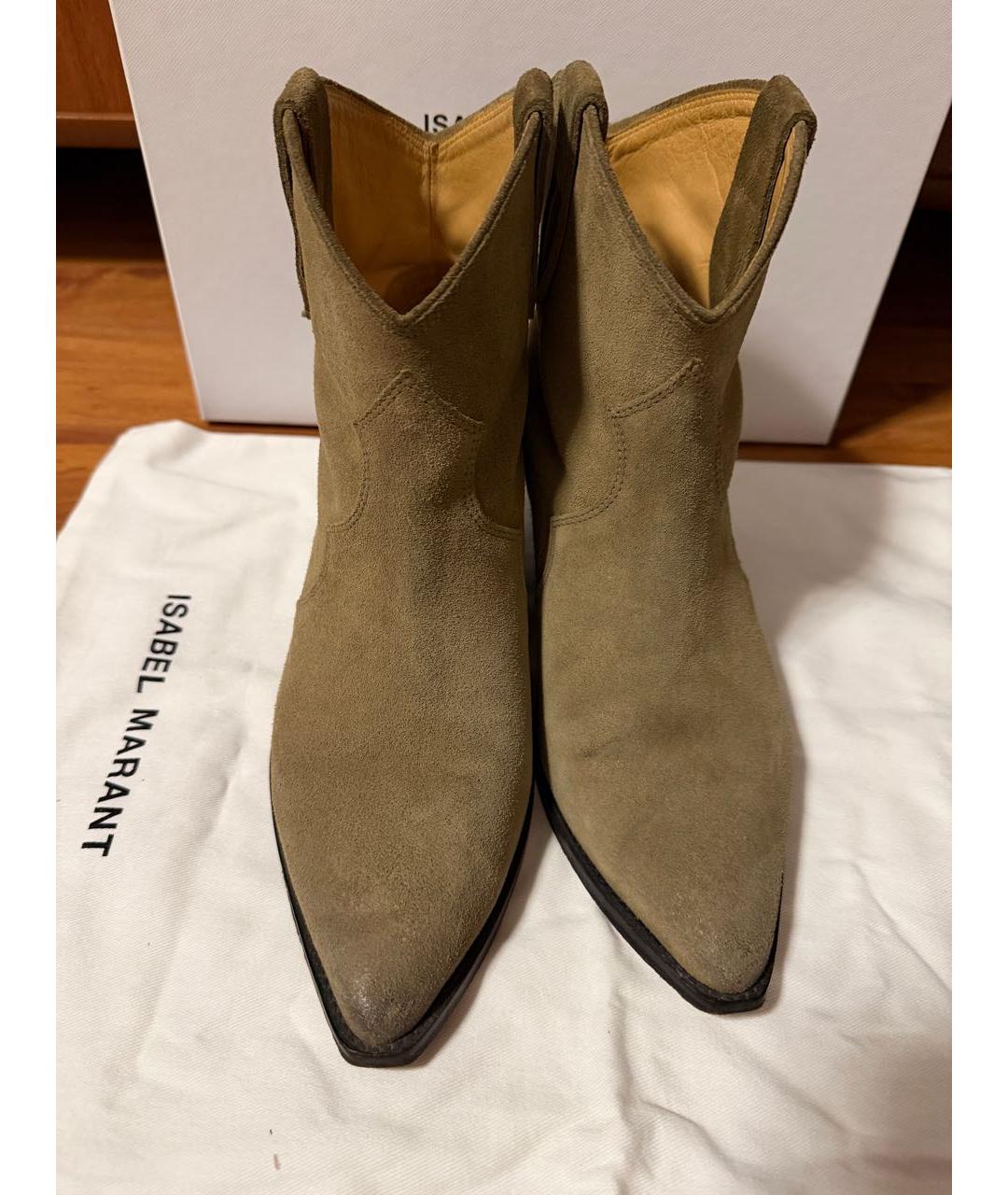 ISABEL MARANT Бежевые замшевые полусапоги, фото 2