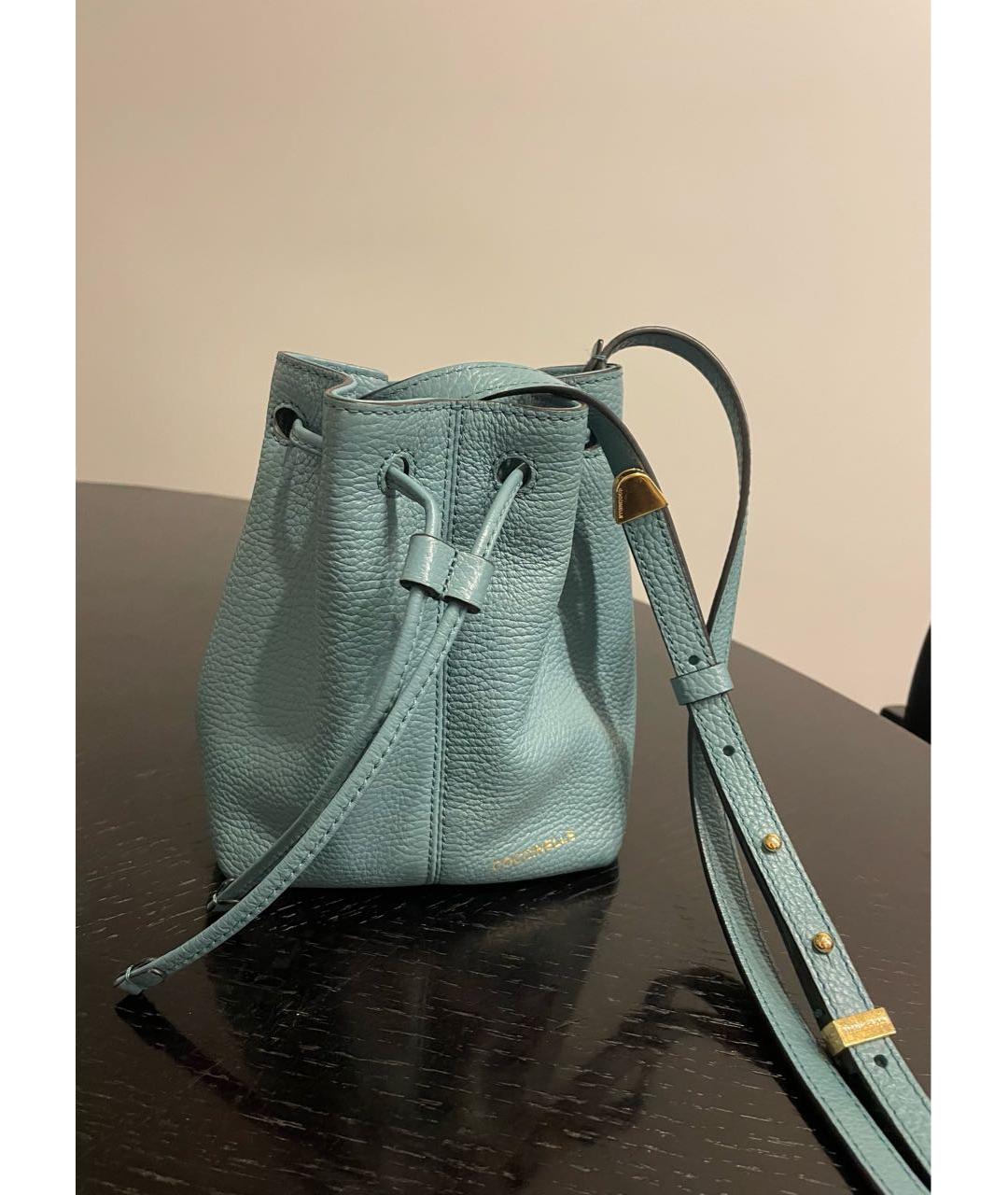 COCCINELLE Бирюзовая кожаная сумка через плечо, фото 8