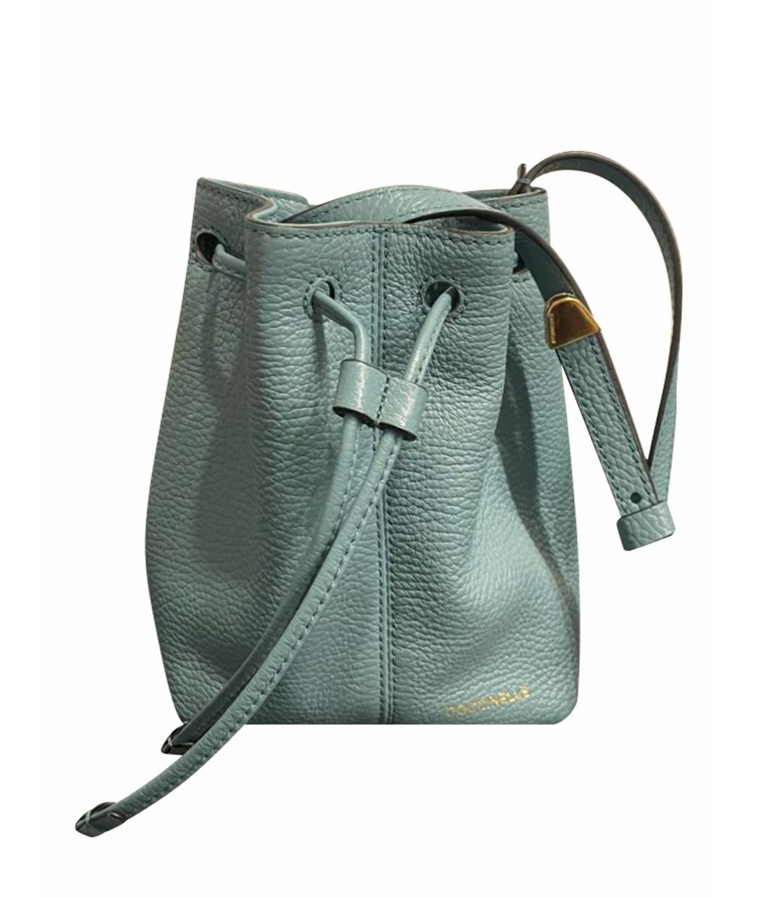 COCCINELLE Бирюзовая кожаная сумка через плечо, фото 1