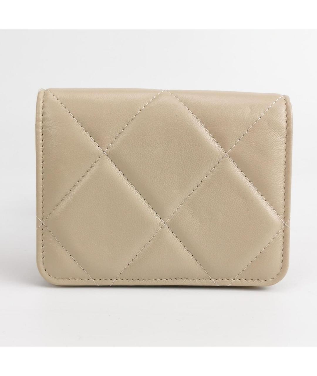 CHANEL Бежевая кожаная сумка через плечо, фото 4