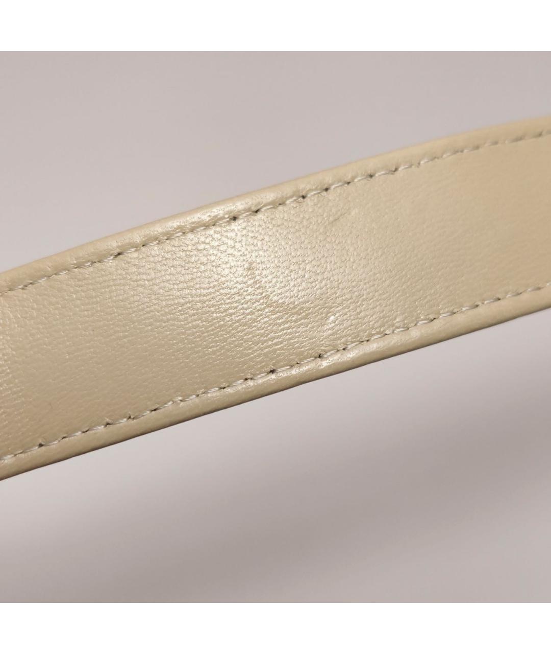 CHANEL Бежевая кожаная сумка через плечо, фото 7