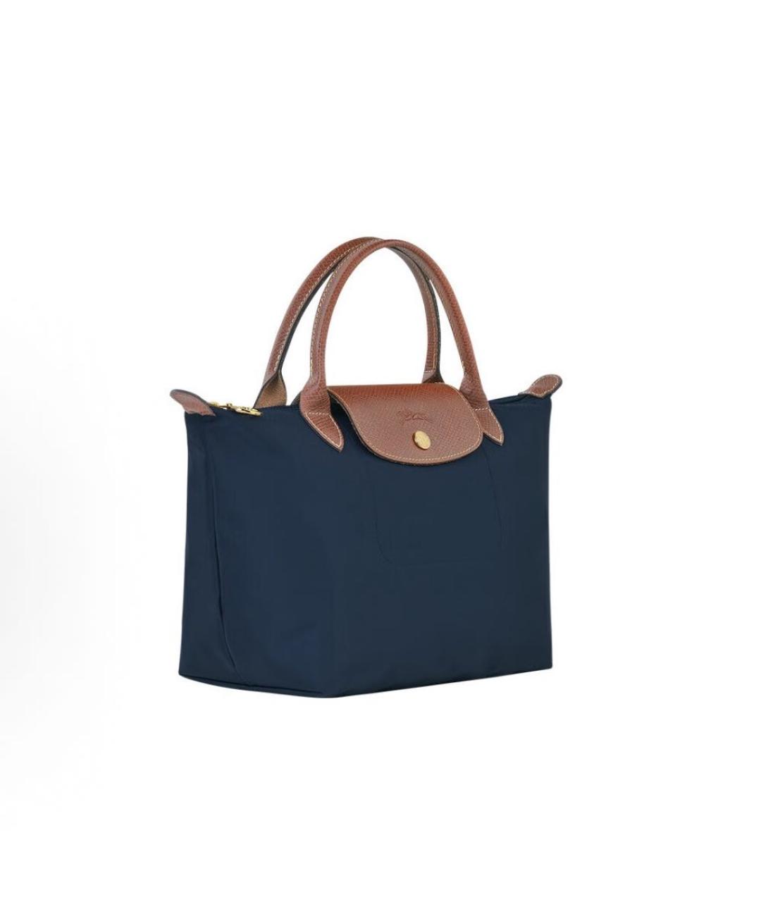 LONGCHAMP Темно-синяя тканевая сумка тоут, фото 3