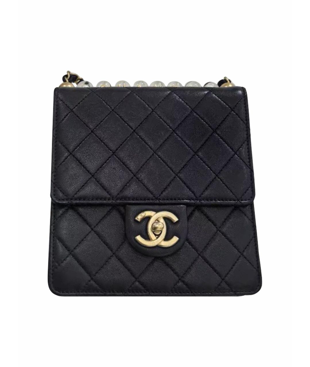 CHANEL Черная кожаная сумка через плечо, фото 1