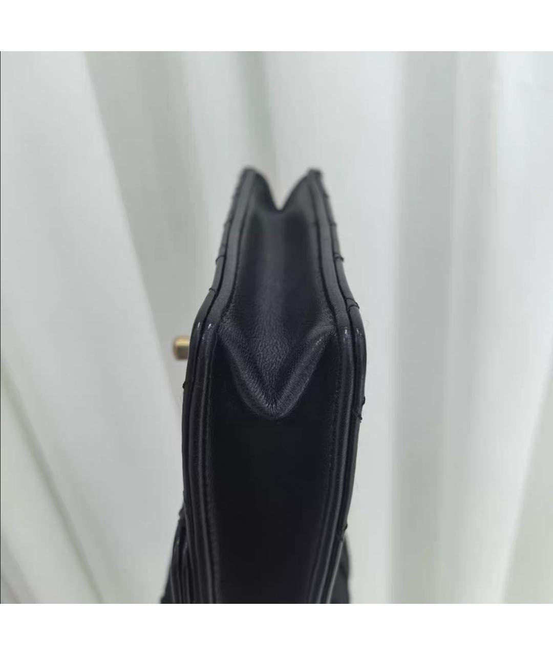 CHANEL Черная кожаная сумка через плечо, фото 4