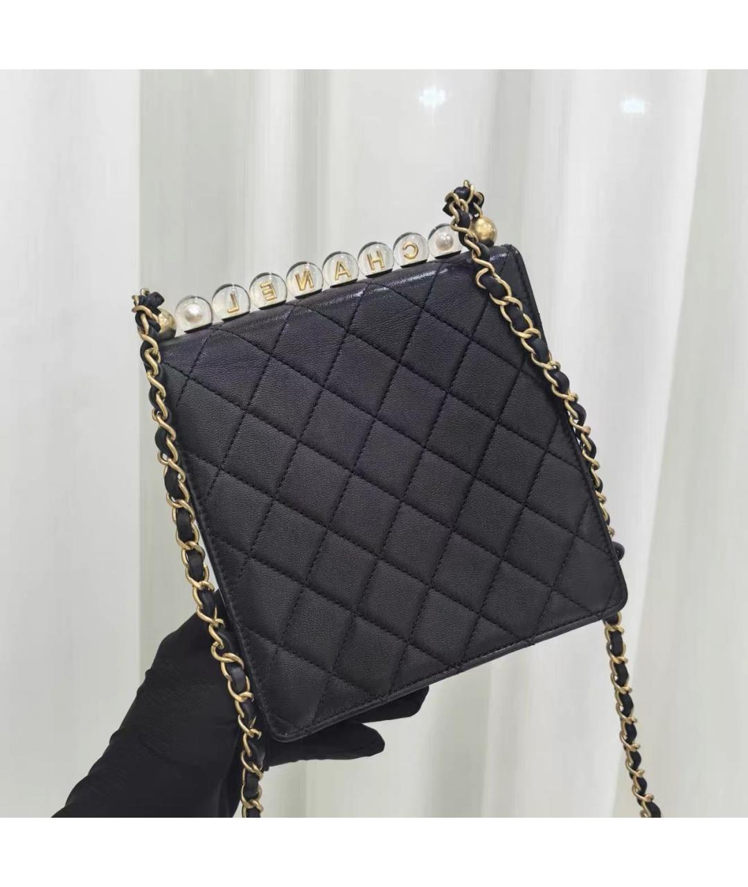 CHANEL Черная кожаная сумка через плечо, фото 2