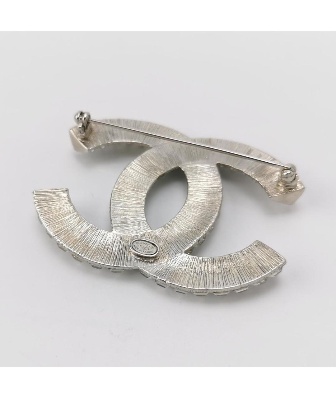 CHANEL Серебряная металлическая булавка / брошь, фото 3