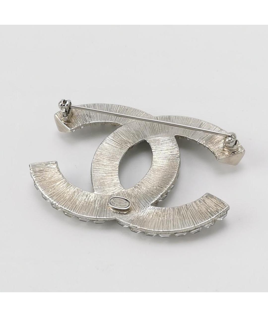 CHANEL Серебряная металлическая булавка / брошь, фото 2