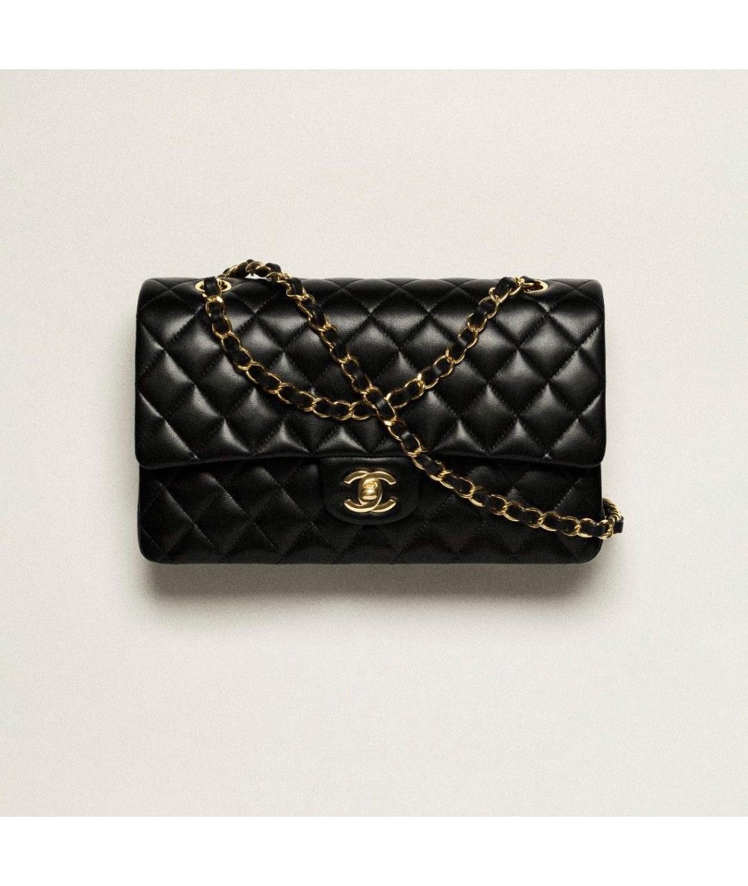 CHANEL Черная кожаная сумка через плечо, фото 3