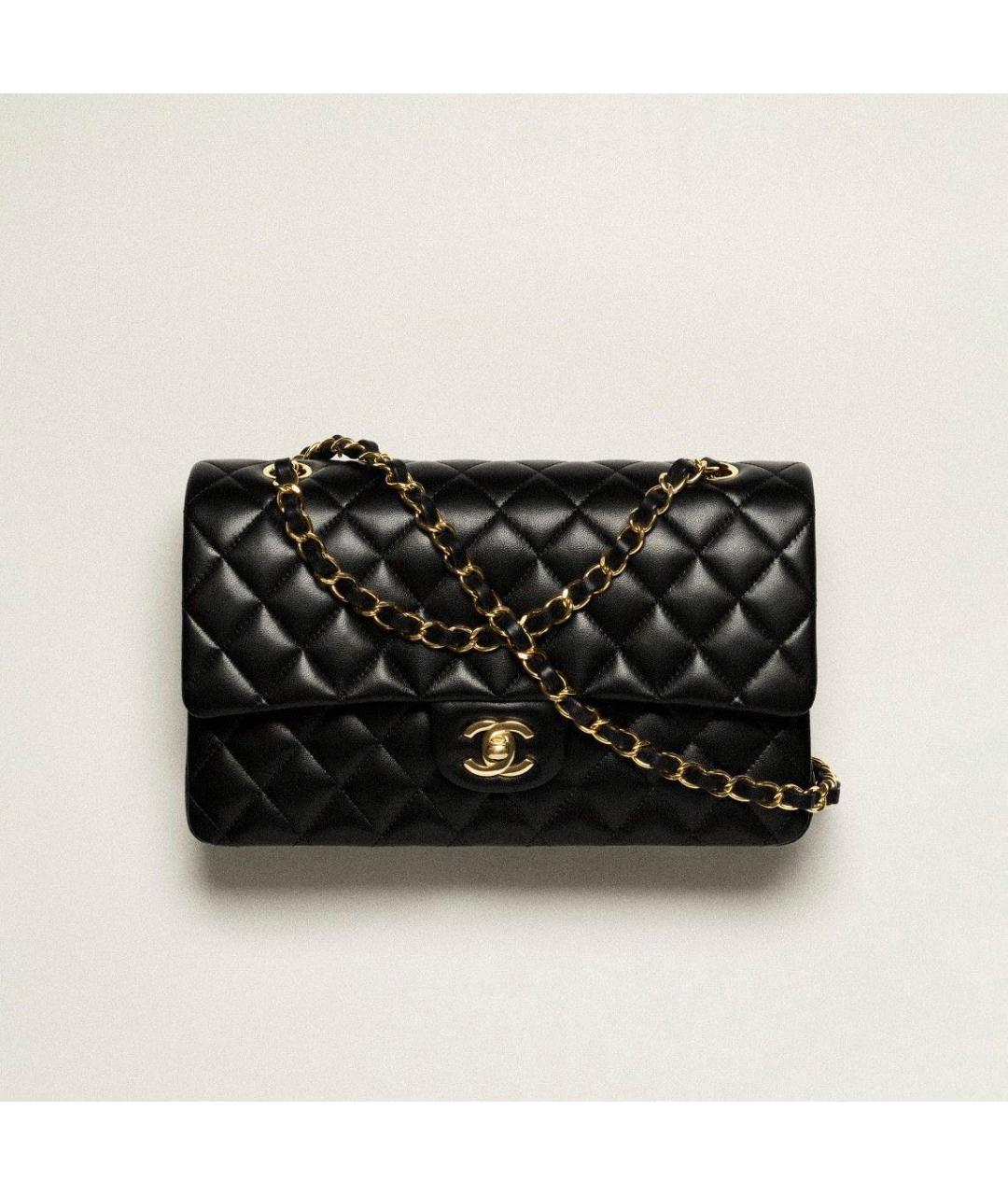 CHANEL Черная кожаная сумка через плечо, фото 2