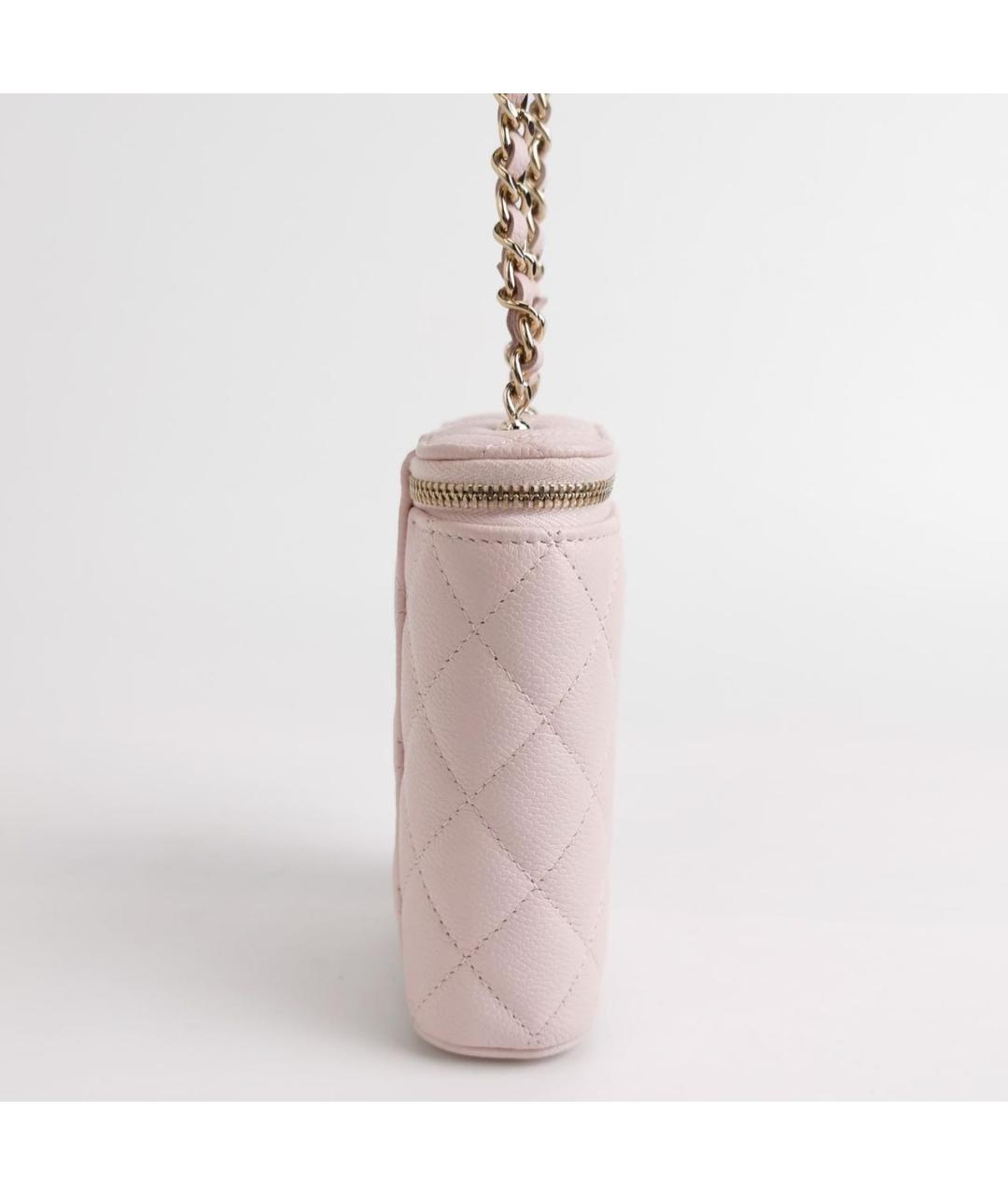 CHANEL Розовая кожаная сумка через плечо, фото 3