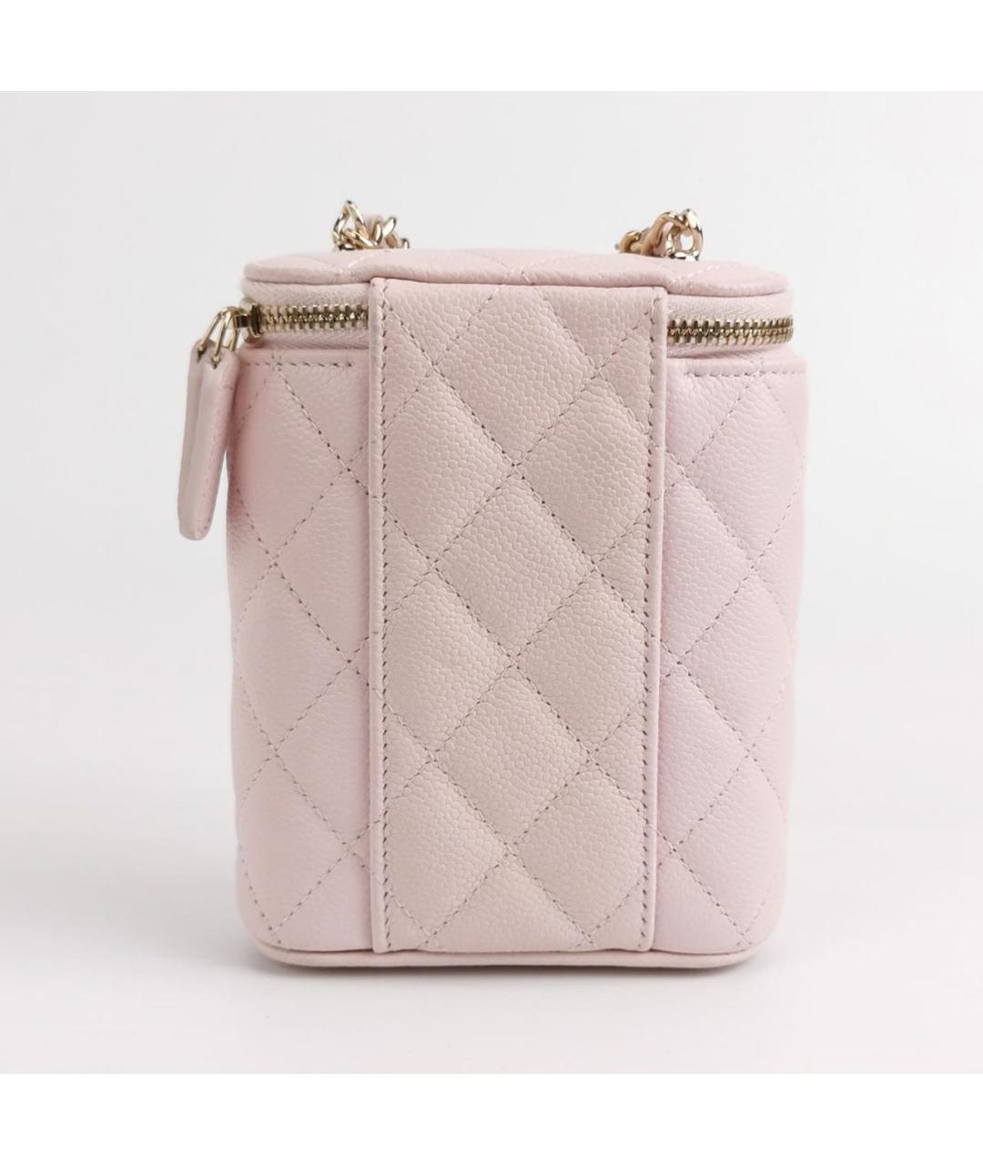 CHANEL Розовая кожаная сумка через плечо, фото 4