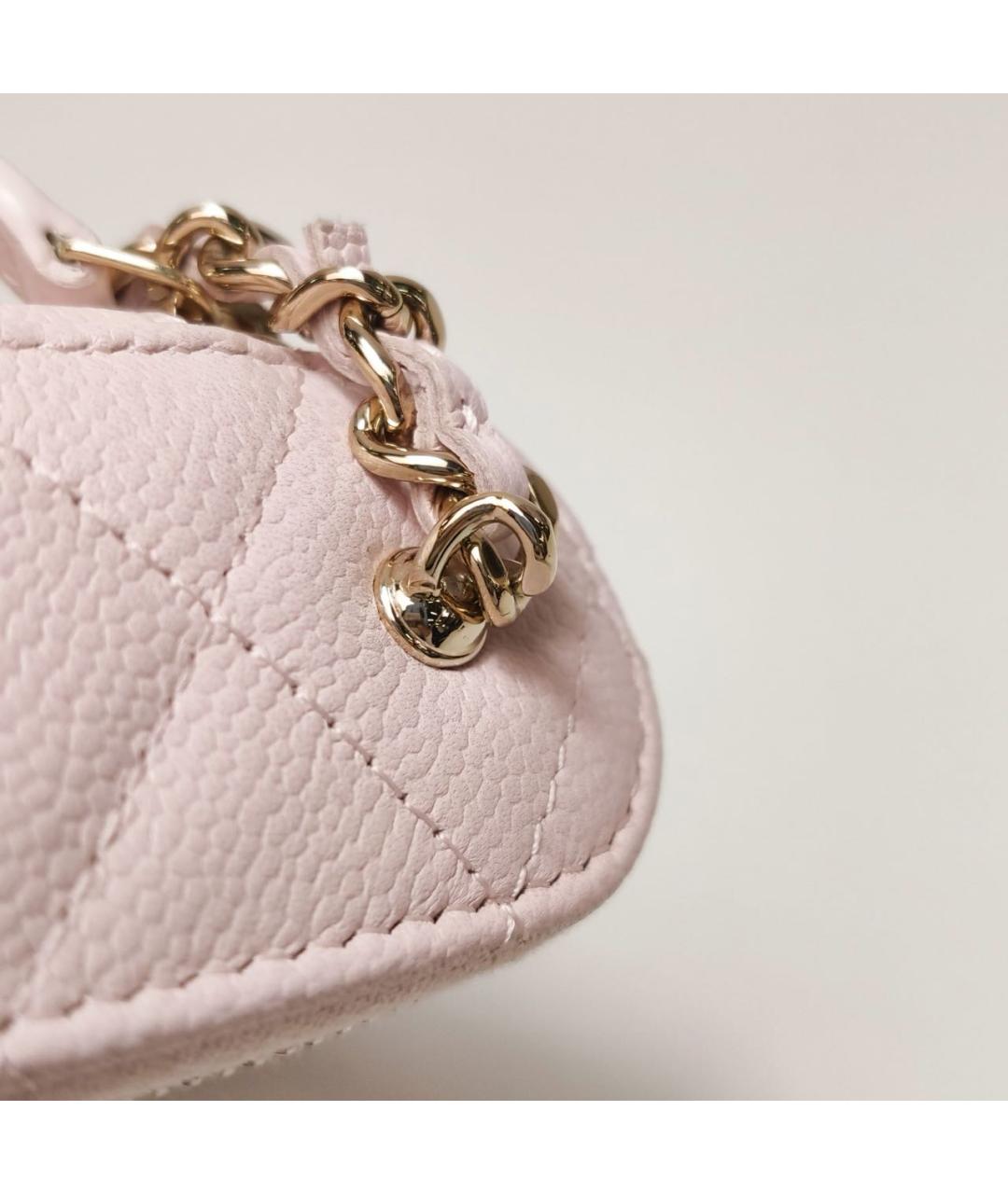 CHANEL Розовая кожаная сумка через плечо, фото 8