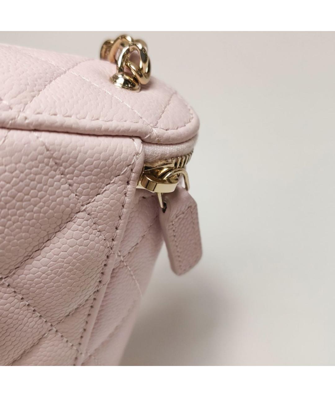 CHANEL Розовая кожаная сумка через плечо, фото 7