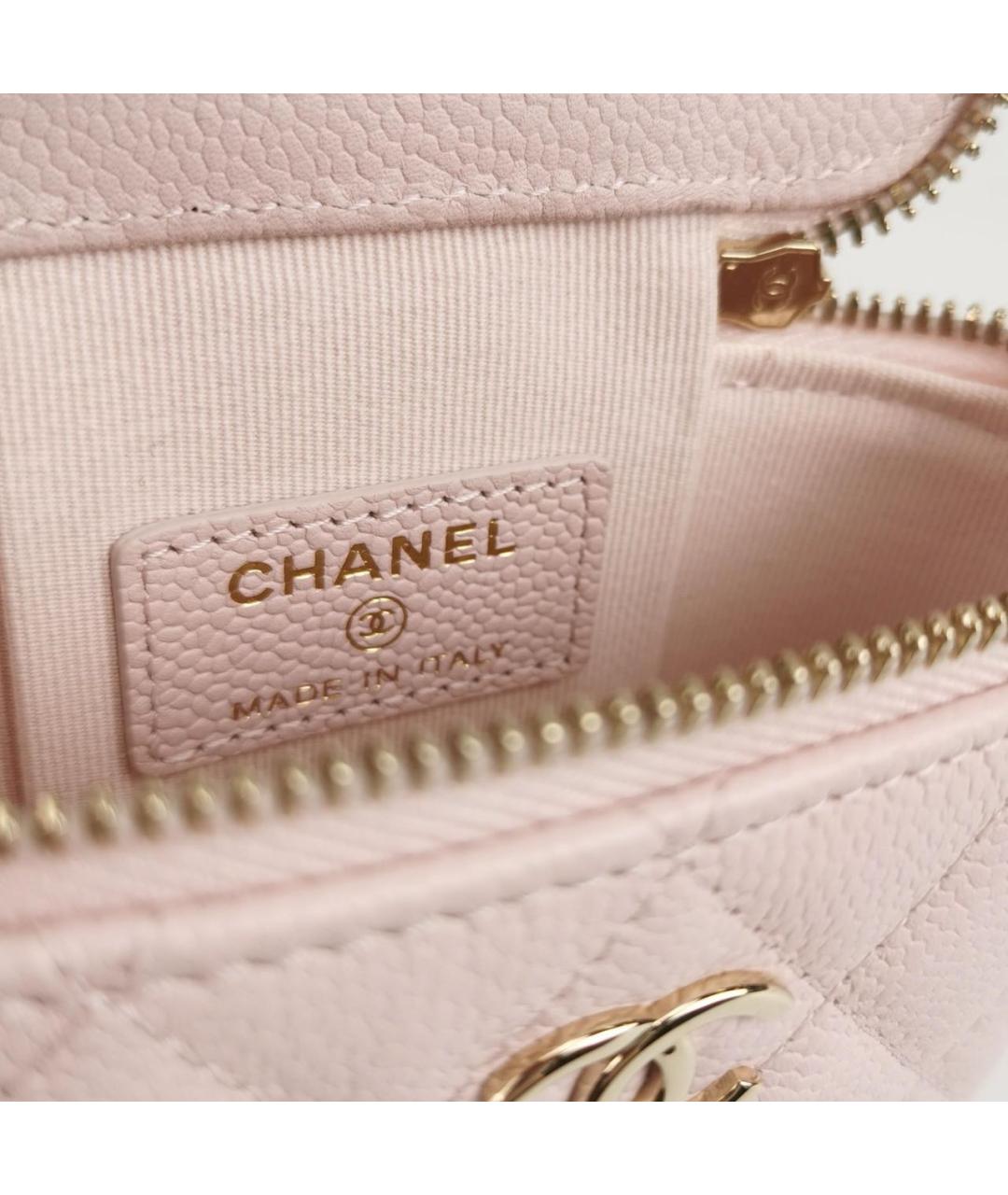 CHANEL Розовая кожаная сумка через плечо, фото 6