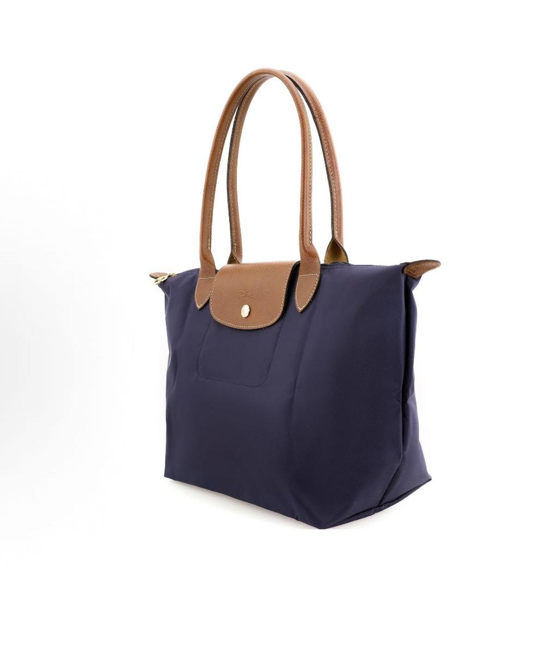 LONGCHAMP Темно-синяя тканевая сумка тоут, фото 4