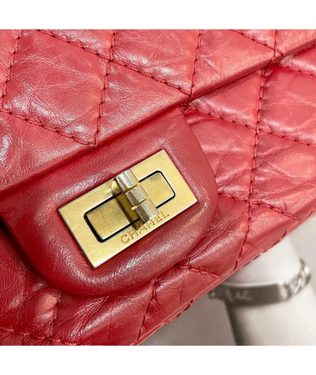 CHANEL Красная кожаная сумка через плечо, фото 6