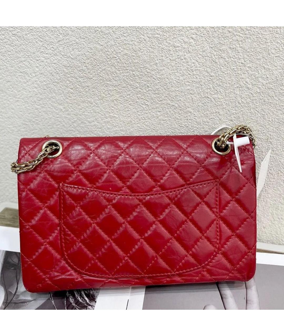 CHANEL Красная кожаная сумка через плечо, фото 2