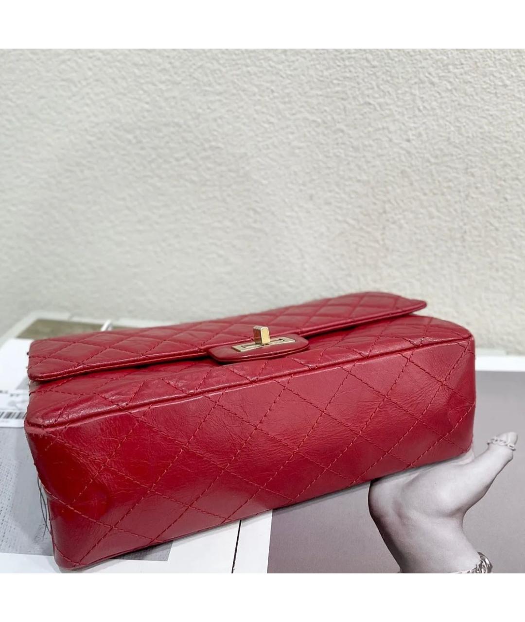 CHANEL Красная кожаная сумка через плечо, фото 3