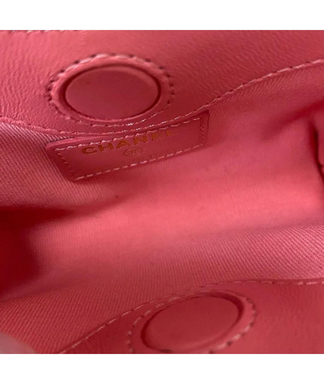 CHANEL Розовая кожаная сумка через плечо, фото 4