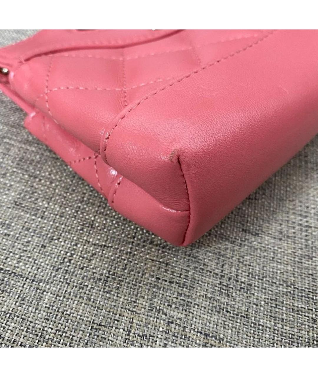 CHANEL Розовая кожаная сумка через плечо, фото 5