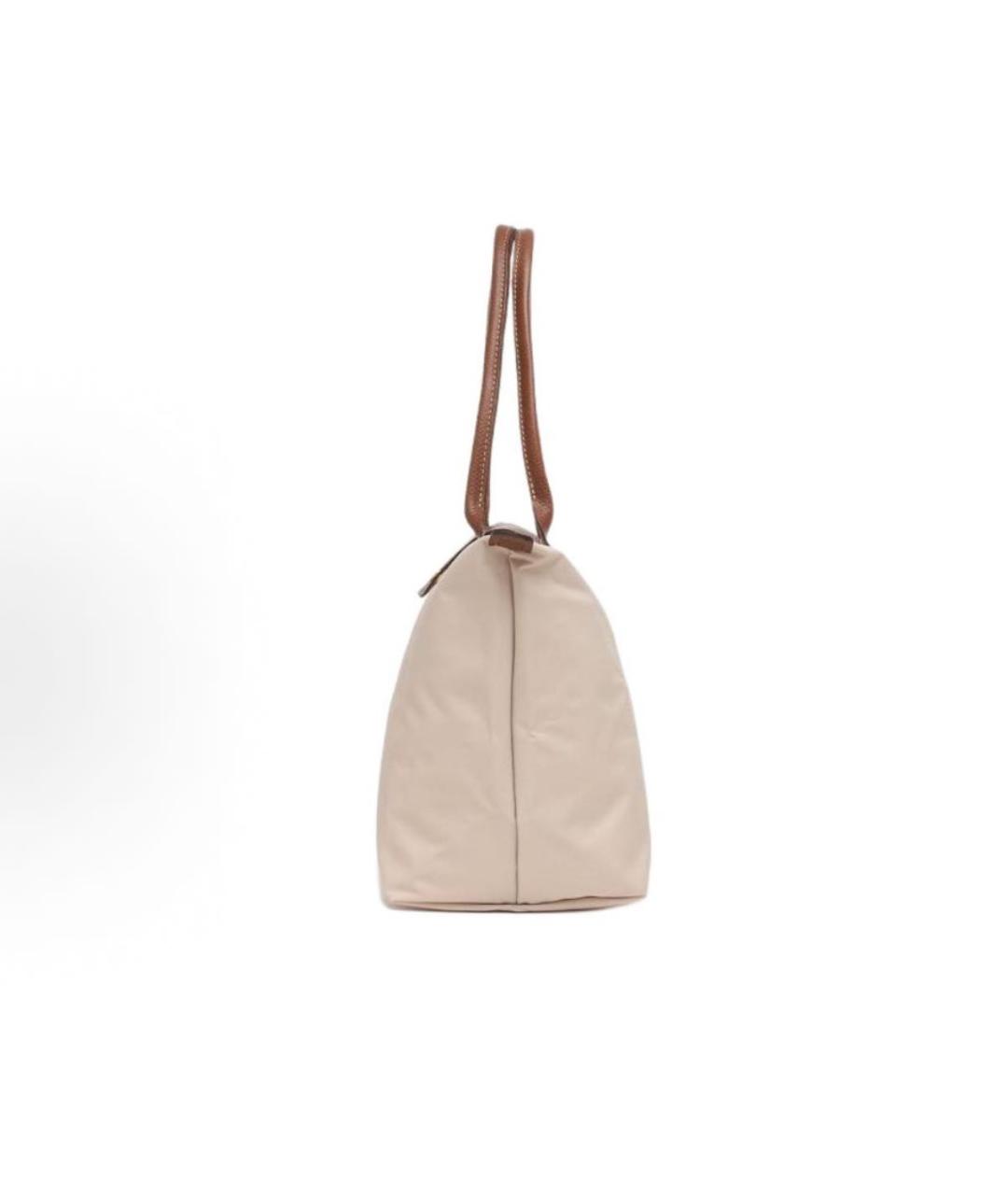 LONGCHAMP Бежевая тканевая сумка тоут, фото 3