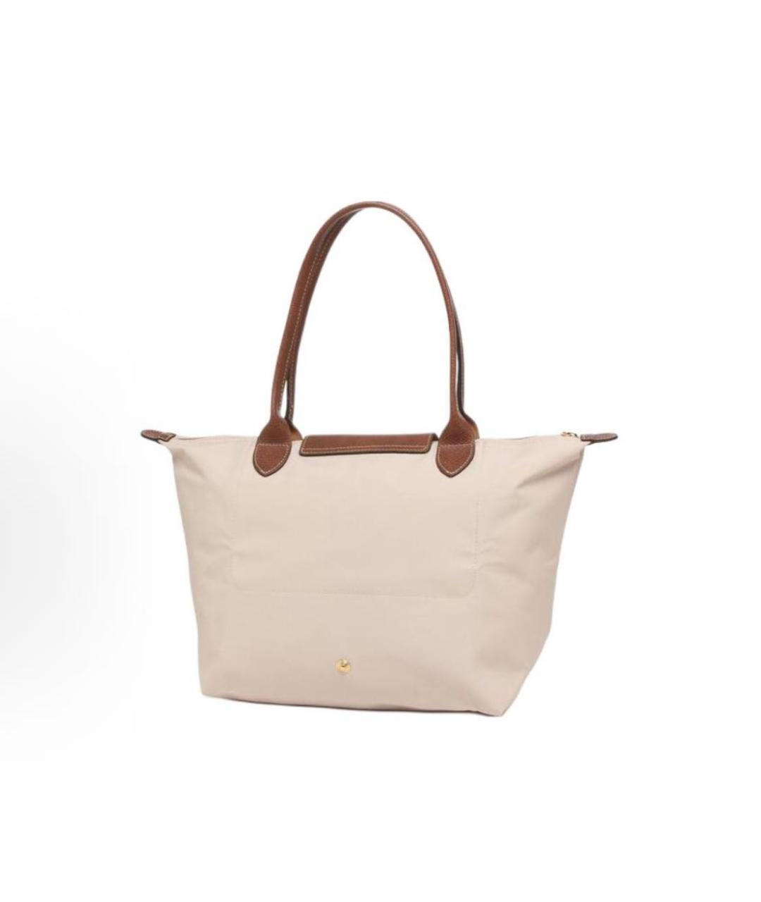 LONGCHAMP Бежевая тканевая сумка тоут, фото 2