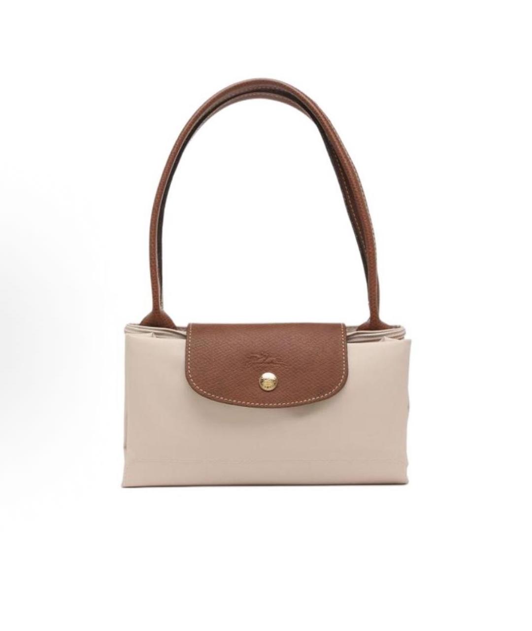 LONGCHAMP Бежевая тканевая сумка тоут, фото 5
